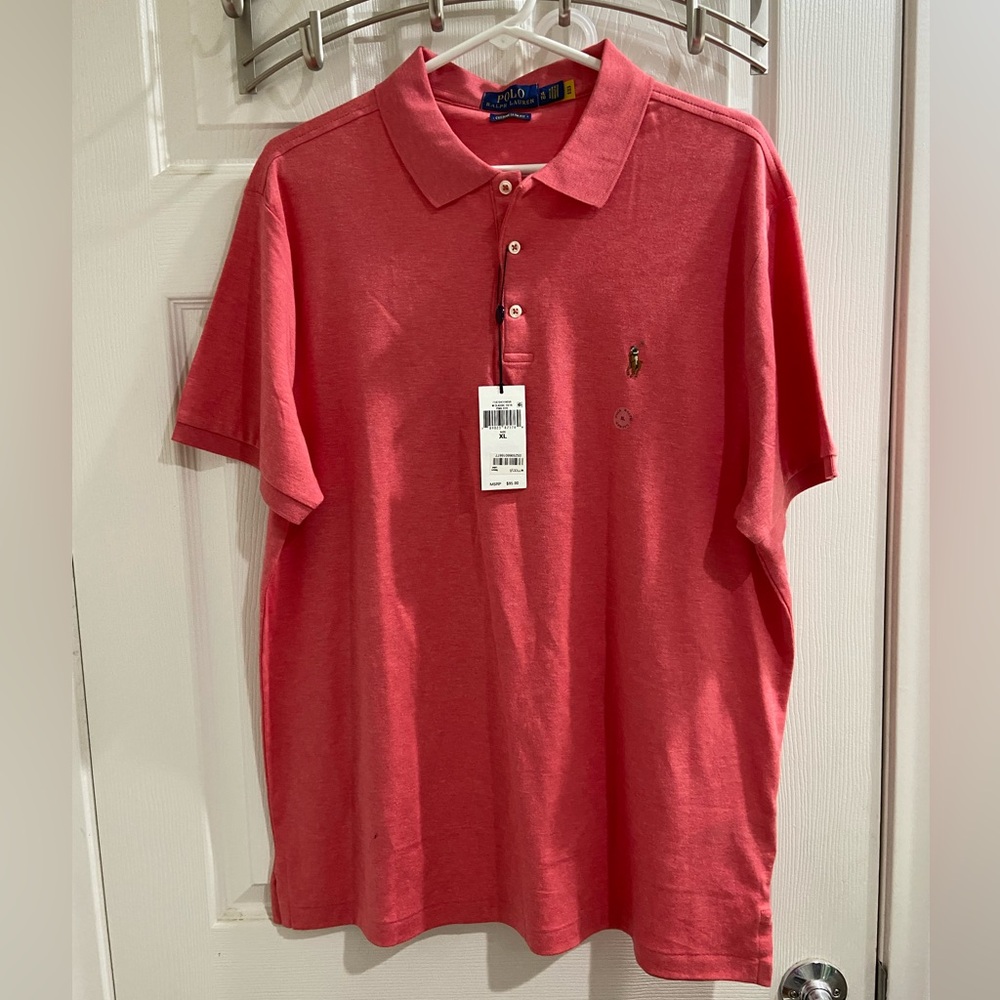 NWT Polo Ralph Lauren Salmon colored polo light red XL NWT